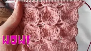 Необычный узор для кардиганов и пледов|Volumetric pattern for cardigans and blankets.