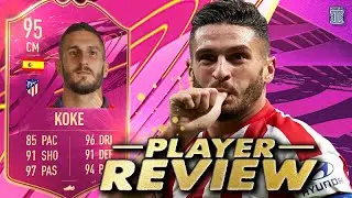 VERSATILE BEAST?!😱 95 SBC FUTTIES KOKE PLAYER REVIEW! FIFA 21 ULTIMATE TEAM