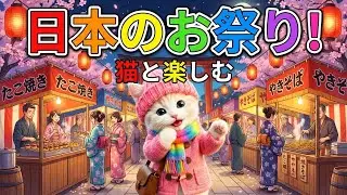 お祭りだ!!ミルが夏祭りにおでかけ!!ねこの一日に密着🐱🎆