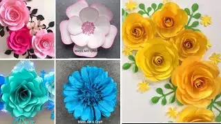 5 Different Giant Paper Flowers for perfect Backdrop | Decoration Paper Flowers for any occasion