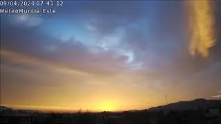 Timelapse  Amanecer 090420 Murcia. Webcam MeteoMurcia.com