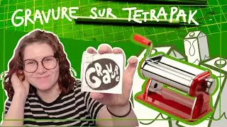 Atelier | Gravure sur tetrapak (brique de lait)