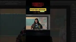 Stranger Things Movie Poster Design in Photoshop #shorts