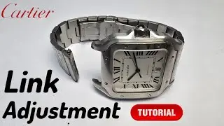 How To Adjust Bracelet Links CARTIER Watch.