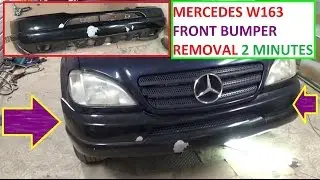 Mercedes W163 Front Bumper Removal and Replacement in 2 MINUTES! ML230 ML270 ML320 ML350 ML400 ML430