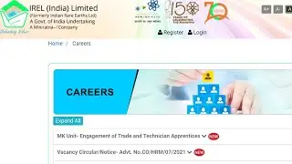IREL Recruitment 2021 | Indian Rare Earths Limited Recruitment 2021 | IREL Vacancy 2021 | Latest Job