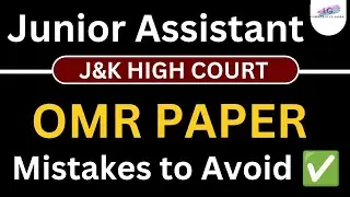 Mistakes to Avoid ✅ in OMR Paper - Junior Assistant High Court - Must Watch