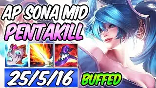 S+ BURST FULL AP SONA MID PENTAKILL 76% K.P - DARK HARVEST BUILD & RUNES | League of Legends