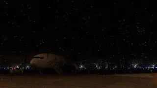 X-PLANE 11, XENVIRO SNOW IN FAIRBANKS, COLD AND DARK TO TOP OF DECENT, ALASKA AIRLINES B737-800 ZIBO