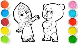 MASHA with spicy food Drawing, Painting & Coloring For Kids and Toddlers_ Child Art
