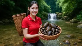 How To Harvest GIANT Wild River Snails And Freshwater Clams In The Stream | Farm Life Tropics