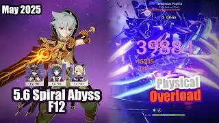 Razor Physical Overload | 5.6 Abyss F12 Second Half | Razor Log | Genshin Impact