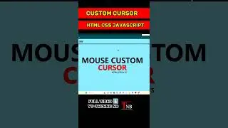 How To Make Custom Cursor With Html Css And javascript 