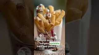 Tiny Workers vs. Giant Fast Food | Miniature Food Dioramas