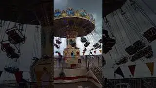 vintage funfair skegness Wave swinger off ride pov 2023