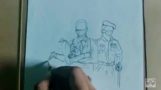 Corona warriors drawing | Salute to all corona warriors | Social awareness drawing | Awareness Art