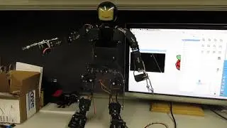 Raspberry Pi powered 17 DOF Humanoid walking