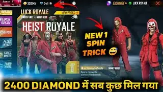 I GOT ALL MONEY HEIST BUNDLE | NEW HEIST ROYALE FREE FIRE | FREE FIRE NEW HEIST ROYAL 1 SPIN TRICK