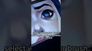 how to paint EYES like RIOT GAMES character 👀 #digitalart #arcane #tutorial