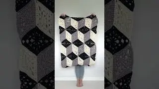 Blanket with 3D cube effect - new video tutorial 🥰