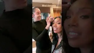 Brandy casually slaying a downward run while getting her hair done (2021)