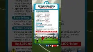 Estimasi modal usaha lapangan futsal #ytshort #kelasbisnis #lapanganfutsal