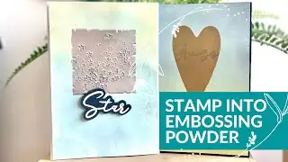 STAMPING DEBOSS ON HEAT EMBOSSING CARD MAKING IDEA TECHNIQUES DISTRESS OXIDE SPECKLED EGG BACKGROUND
