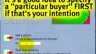 LAND: Selling parcels - Second Life Video TuTORial