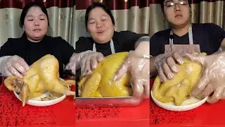 Whole Boiled Chicken Mukbang ASMR | Juicy Soft Chicken Eating Sounds | 통닭 백숙 먹방 | Apricot Mukbang