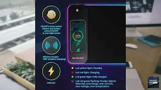 Review - Schkner RGB Gaming Mouse Pad with Wireless Charging 15W, Large Desk Mat 800x300x