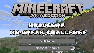 Minecraft Hardcore No Break Challenge - Failed Attempt 157