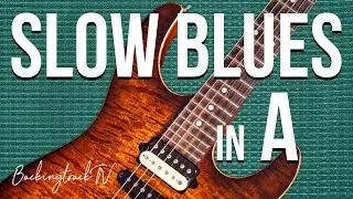 Slow Blues Guitar Backing Track in A