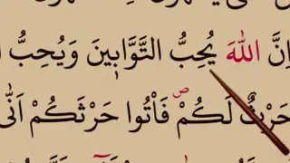 Quran Lessons with Practical Tajweed 🌺Surah al-Baqarah,  Verses 222-224 سورۃ البقرۃ  #Lesson45