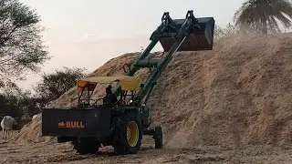 bhusa loader machine John Deere 5310 power full tractor