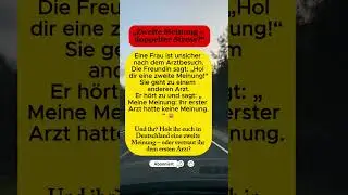 &bdquo;Zweite Meinung = doppelter Stress&ldquo; #lustig #flachwitz #lachen #deutschland #humor #funny #witzig