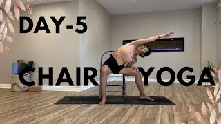 10 Minutes Moving Meditation Flow | 10 Day Chair Yoga Challenge ||Day-5 🪑✨🌈