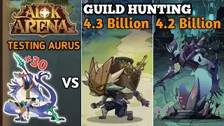 AFK Arena, 4 BILLIONS DAMAGE WRIZZ AND SOREN | SAURUS +30 VS GUILD HUNTING