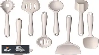 LIANYU 8Pcs Kitchen Cooking Utensils Set Silicone Cooking Utensil Set Heat Resistant