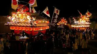 令和７年　鷹松神社 夏季大祭 宵宮　神社に山車集結