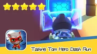 Talking Tom Hero Dash Run Day246 Walkthrough Endless runner Save the world Recommend index five star