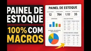 Painel de Estoque 100% Autom&aacute;tico no Excel | Macros + Indicadores Profissionais