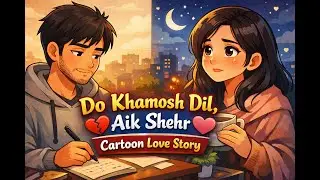 Do Khamosh Dil, Aik Shehr | Emotional Love Story Cartoon AI Video Silent City Tale 4K HD