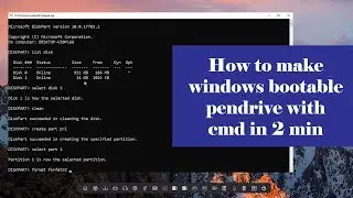 How to make windows bootable pendrive with cmd in just 2 min