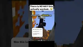 Я этого не ожидал! Как думаете, это удача или мастерство? #minecraft #skill #shorts