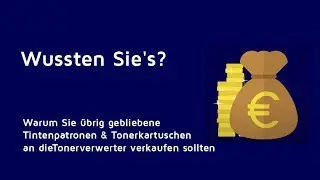 &Uuml;brig gebliebene Tintenpatronen & Tonerkartuschen an dieTonerverwerter verkaufen