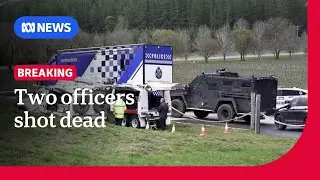 Two police officers dead after shooting at Porepunkah, Victoria | ABC NEWS