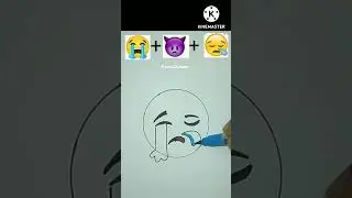 😭+👿+😢 emoji 31/emoji combination/satisfying art#shorts #youtubeshorts #indianarts #creativeart