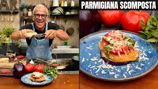 Mozzarella fritta con pomodoro e melanzana - Parmigiana Scomposta | Ricetta Chef Max Mariola