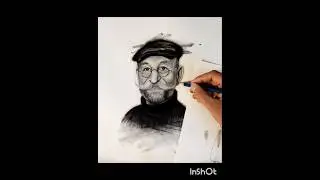 Horst Lichter von Bares f&uuml;r Rares Portrait Zeichnung mit Bleistift und Kohle