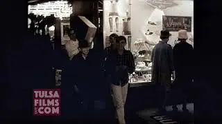 RARE COLORIZED 1960s TULSA OK Christmas parade and downtown shopping scenes.